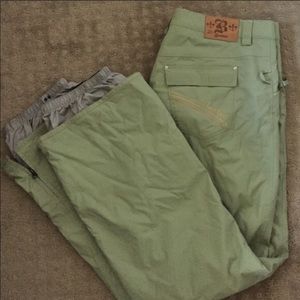 BURTON light green snow pants